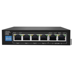 Комутатор AI106 4x 10/100M 60W PoE + 2x 10/100M